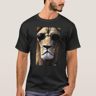 Lion Sunglasses Predatory Cat Wild Animal Lion Hea T-Shirt