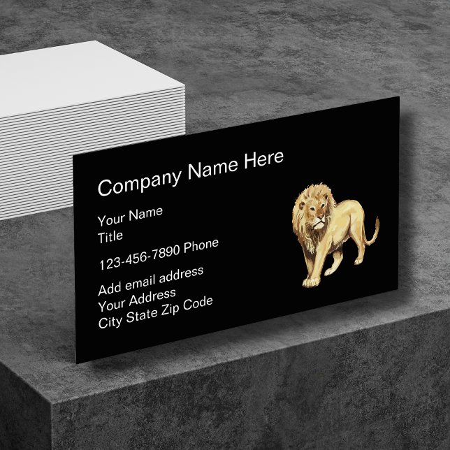 Lion Symbol Simple Design Business Card (Creator Uploaded)