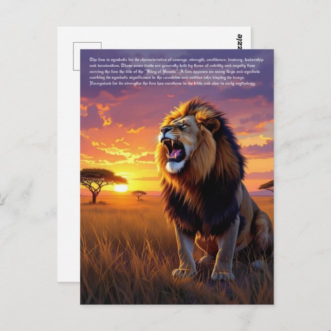 Lion Symbolism Postcard (Front/Back)