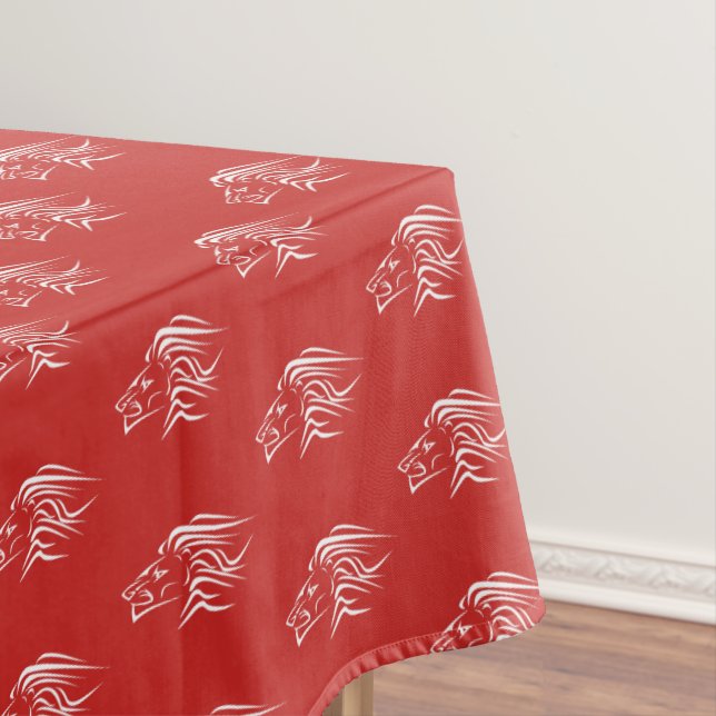 Lion Tablecloth Red or Choose Color (In Situ)