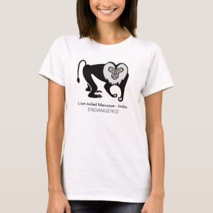  Lion-tailed MACAQUE-Endangered animal graphic T-Shirt