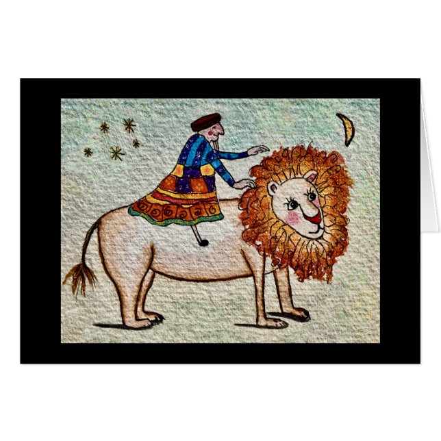 Lion Tamer Greeting Card (Front Horizontal)