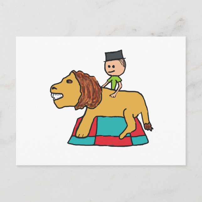 Lion Taming Postcard (Front)