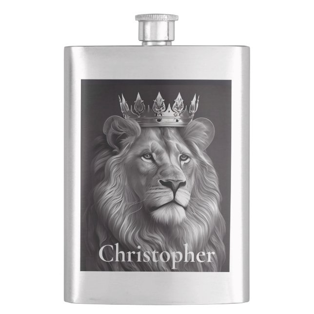 Lion, The King Classic Flask (Front)
