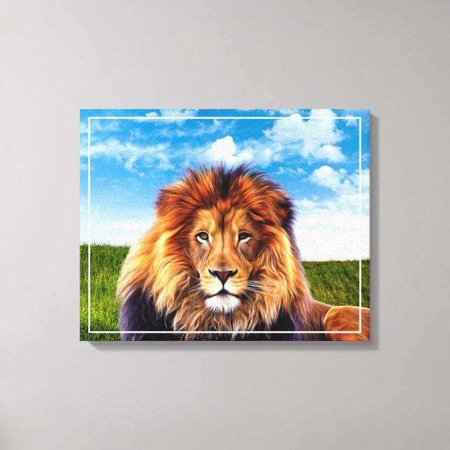 Lion The King of Forest-15475 Canvas Print (Front)