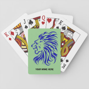lion the king of jungle,gift for lion lover,lion playing cards