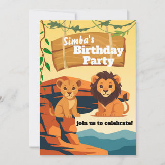 Lion Theme Invitation
