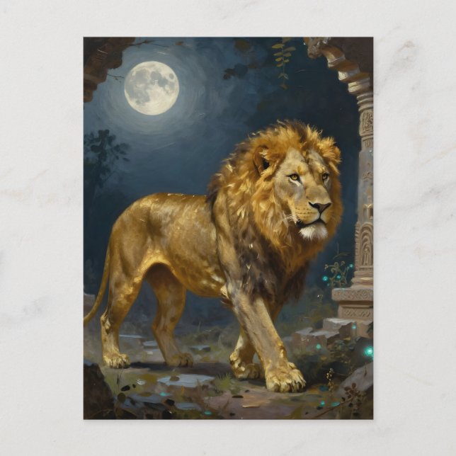 Lion Themed | Keeping in Touch Postcard (Front)