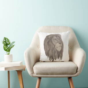 Lion throw pillow