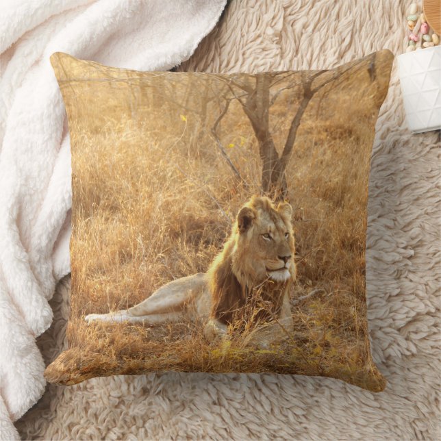 Lion Throw Pillow (Blanket)