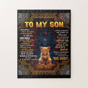 Lion To My Son Sometimes It's Hard Dad Jigsaw Puzzle