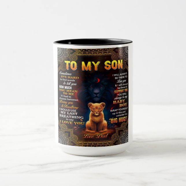 Lion To My Son Sometimes It's Hard Dad   Mug (Center)