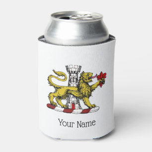Lion Tower Fleur de Lis Crest Emblem C Can Cooler
