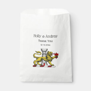 Lion Tower Fleur de Lis Crest Emblem C Favour Bags