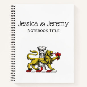 Lion Tower Fleur de Lis Crest Emblem C Notebook