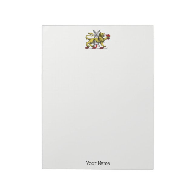 Lion Tower Fleur de Lis Crest Emblem C Notepad (Rotated)