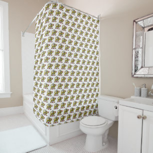 Lion Tower Fleur de Lis Crest Emblem C Shower Curtain