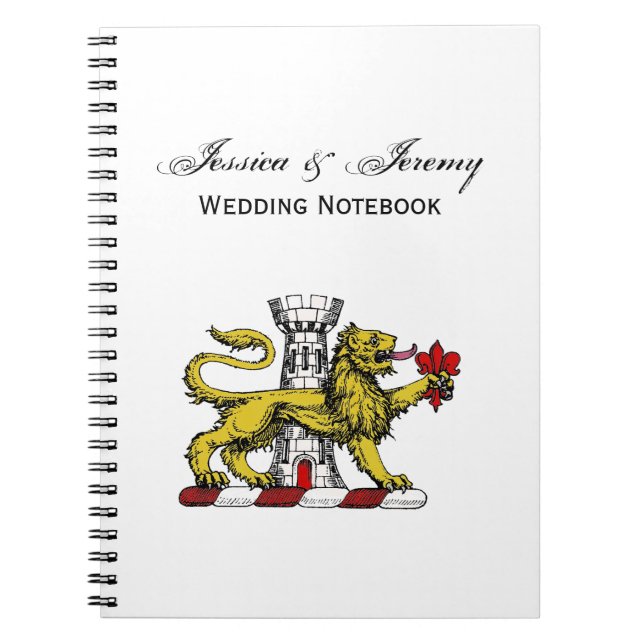 Lion Tower Fleur de Lis Crest Emblem C Spiral Notebook (Front)