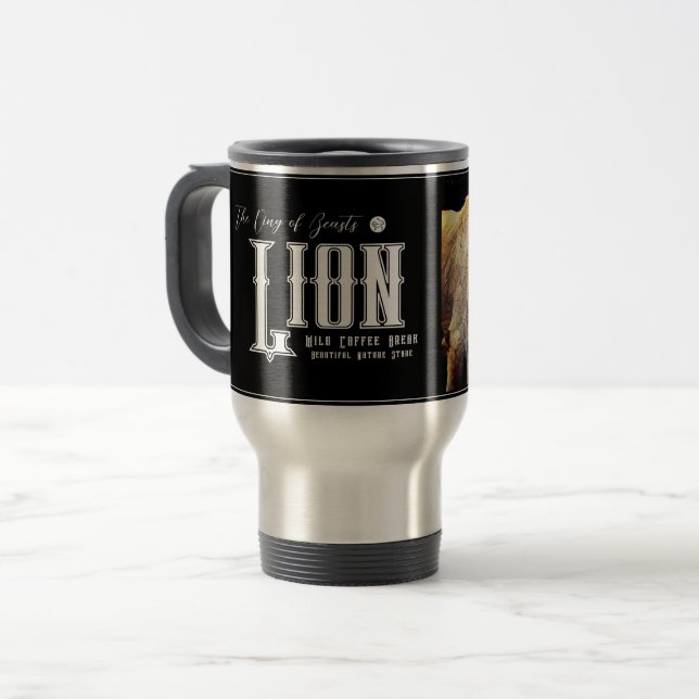 Lion Travel Mug (Front Left)