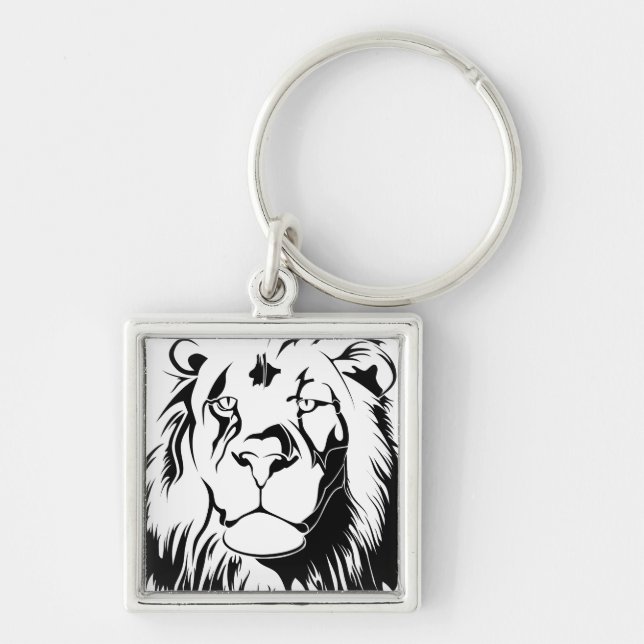 Lion Tribal 002 Key Ring (Front)