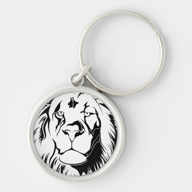 Lion Tribal 002 Key Ring (Front)