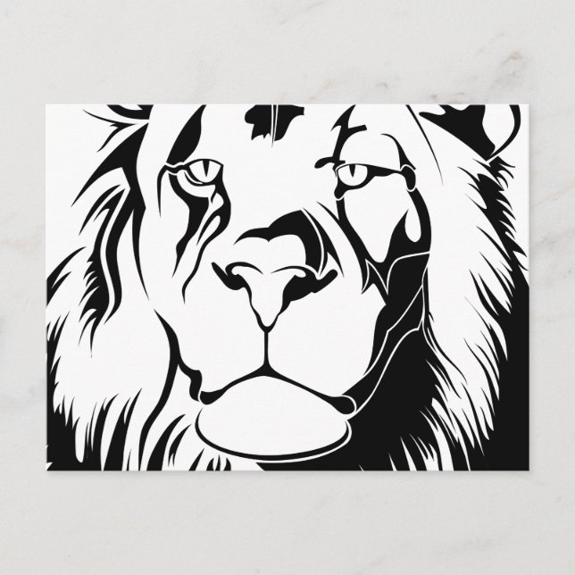 Lion Tribal 002 Postcard (Front)