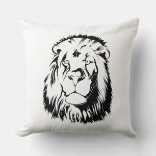 Lion Tribal 002 Throw Pillow