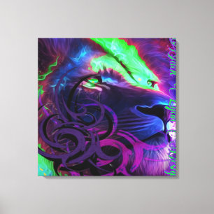 Lion tribal 333 fhhxx lyonart oil bv canvas print