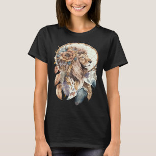 Lion Tribal Watercolor Lion Dream Catcher 1 T-Shirt