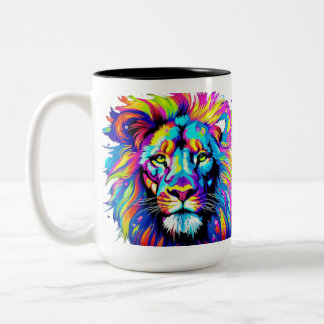 lion Two-Tone coffee mug