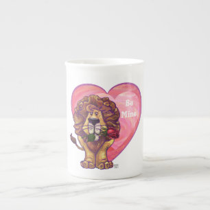 Lion Valentine's Day Bone China Mug