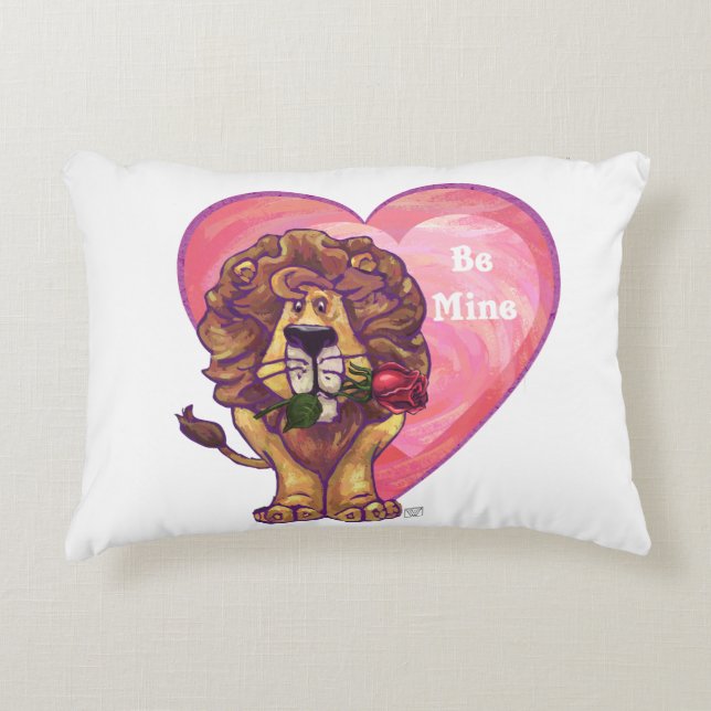 Lion Valentine's Day Decorative Cushion (Front)