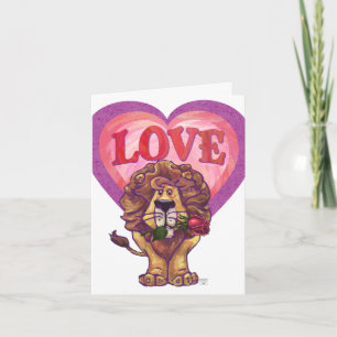 Lion Valentine's Day Holiday Card