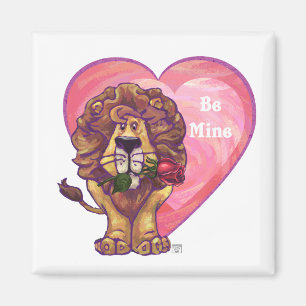 Lion Valentine's Day Magnet