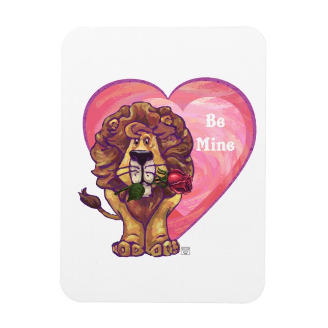 Lion Valentine's Day Magnet (Vertical)