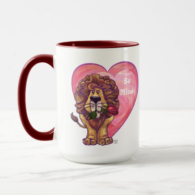 Lion Valentine's Day Mug (Left)