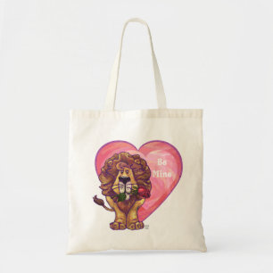 Lion Valentine's Day Tote Bag