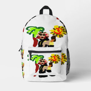 Lion warm blossom printed backpack
