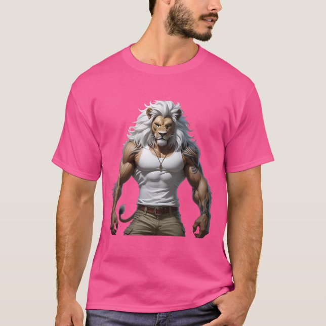 Lion Warrior – Urban Fantasy Icon T-Shirt (Front)