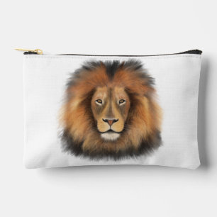 lion watercolor Leo king safari animal jungle cat Accessory Pouch