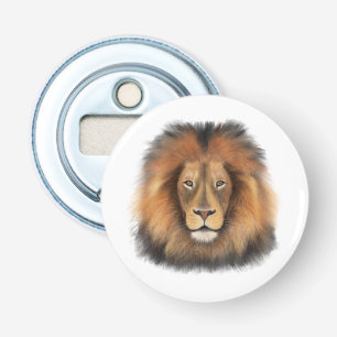 lion watercolor Leo king safari animal jungle cat Bottle Opener
