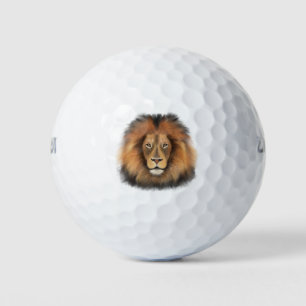 lion watercolor Leo king safari animal jungle cat Golf Balls