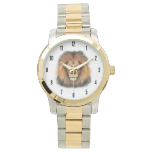 lion watercolor Leo king safari animal jungle cat Watch