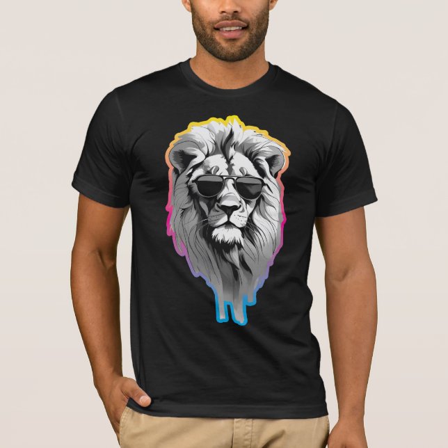 lion wearing sunglasses T-Shirt (Front)