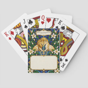 Lion Wedding Guest Book Signing Deck Playing Cards
