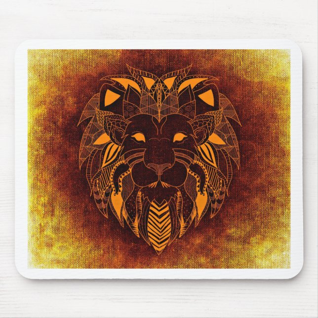 Lion wild animal abstract mouse pad (Front)