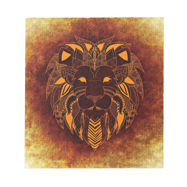 Lion wild animal abstract notepad (Front)