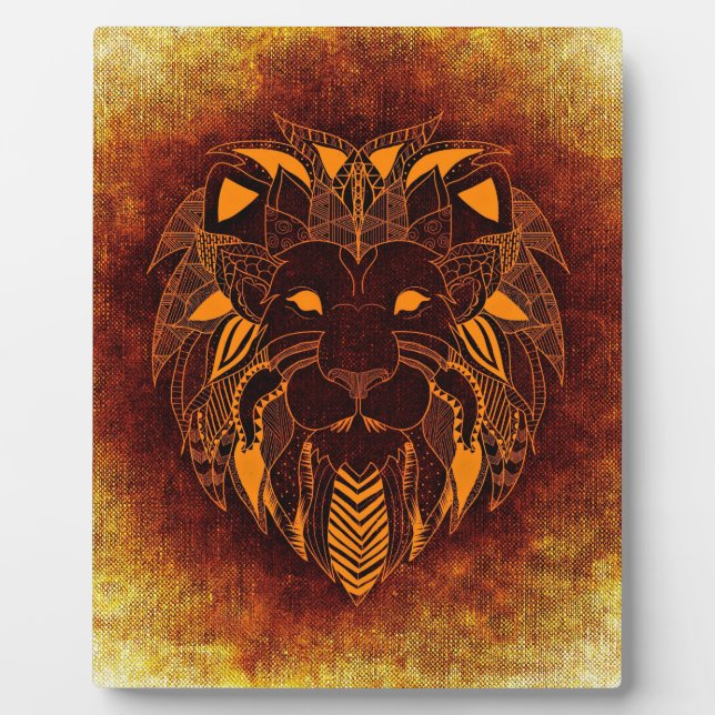 Lion wild animal abstract plaque (Front)