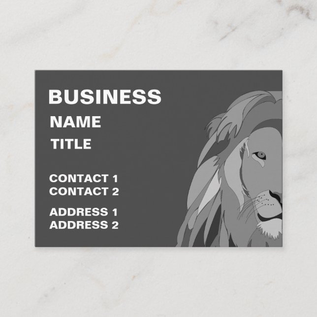 Lion Wild Animal Lion Business Card (Front)