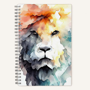 Lion Wild Animal Nature Watercolor Art Painting Notebook
